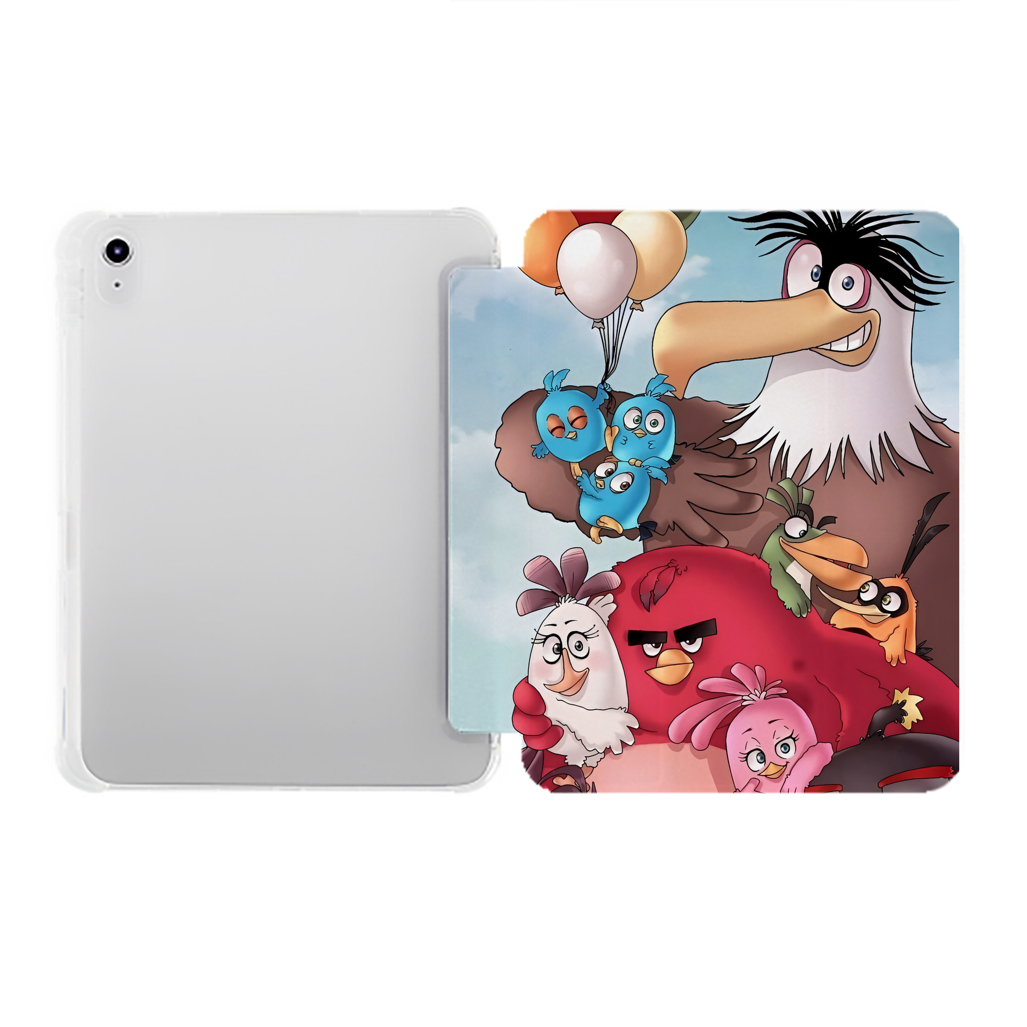 （画像用） Angry Birds アングリーバード IPad ケース ペン収納付き 三つ折りスタンド PUレザー×シリコン 対応機種9.5/10.5/10.9インチ